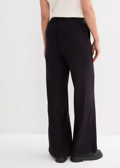 Pantalon palazzo en lin m&eacute;lang&eacute;, bonprix