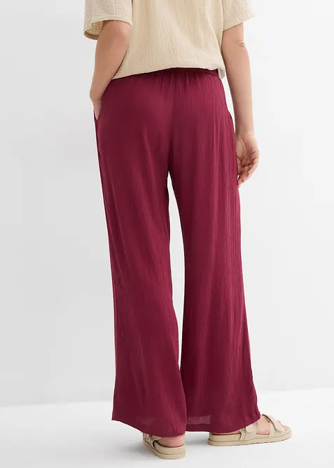 Pantalon palazzo en viscose douce, bonprix
