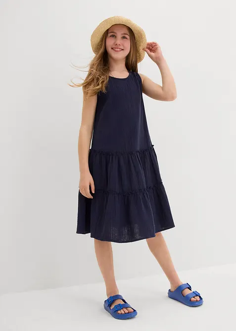 Robe midi en gaze de coton légère, bonprix