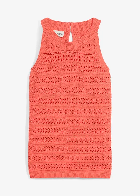 Top en maille ajourée avec lin, bonprix