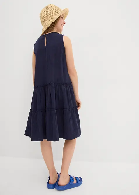 Robe midi en gaze de coton légère, bonprix