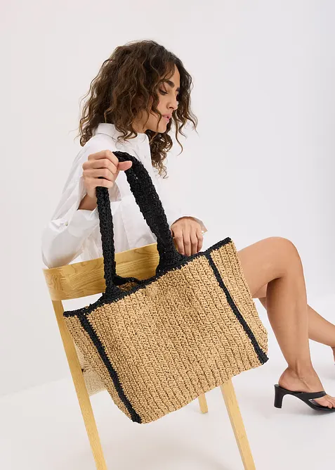 Cabas en paille, bonprix