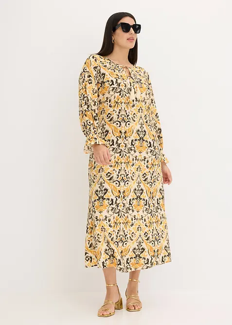 Robe caftan imprimée en viscose fluide, bonprix
