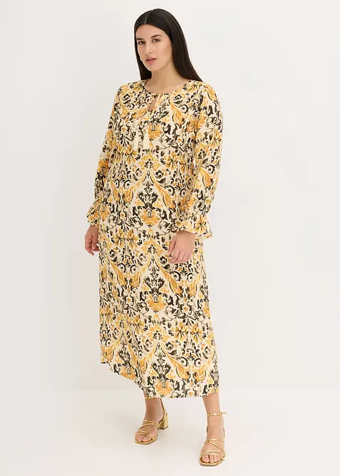 Robe caftan imprimée en viscose fluide, bonprix