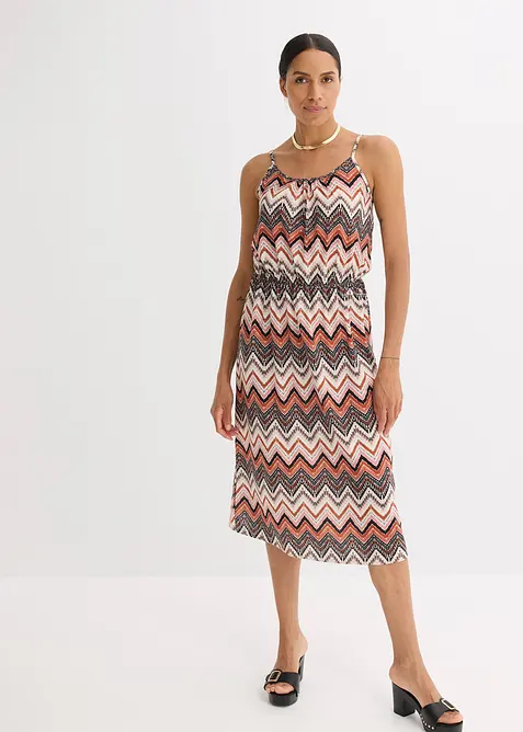 Robe imprimée à fines bretelles, bonprix