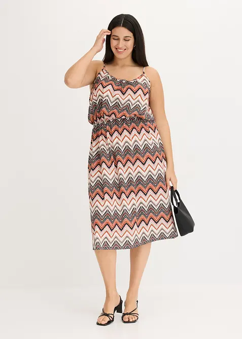 Robe imprimée à fines bretelles, bonprix