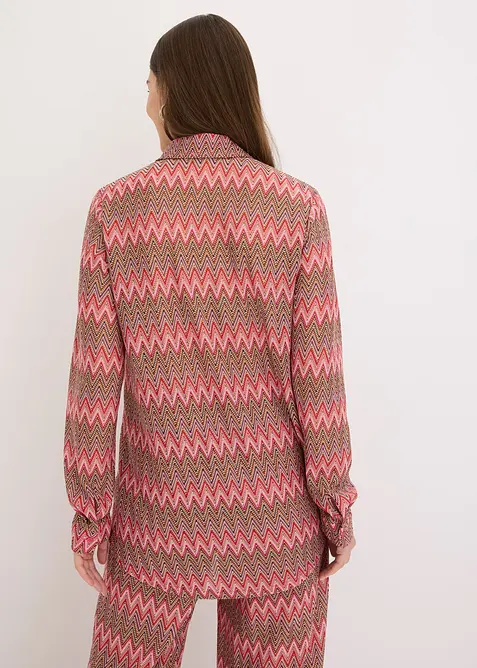 Long chemisier aspect crochet, bonprix