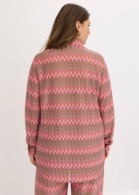 Long chemisier aspect crochet, bonprix