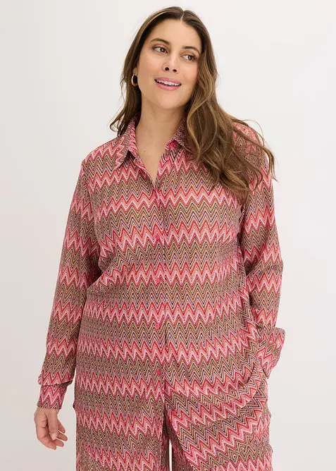 Long chemisier aspect crochet, bonprix