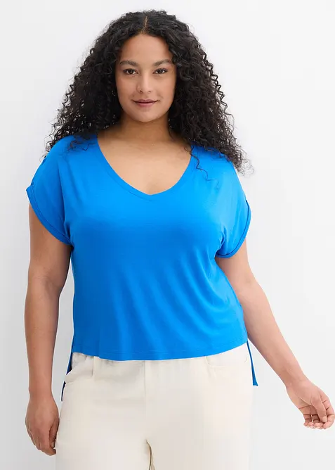 T-shirt fluide oversize en viscose mélangée, bonprix