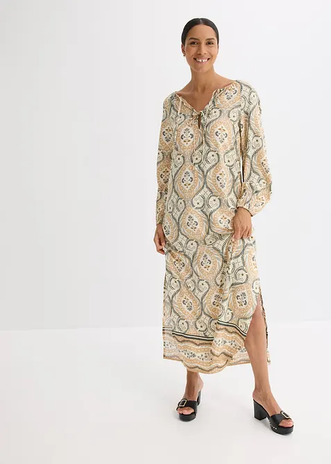 Robe caftan imprimée en viscose fluide, bonprix