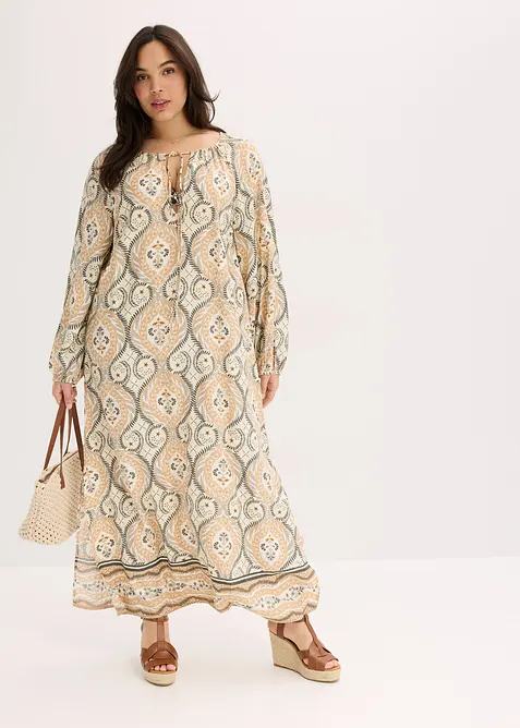Robe caftan imprimée en viscose fluide, bonprix