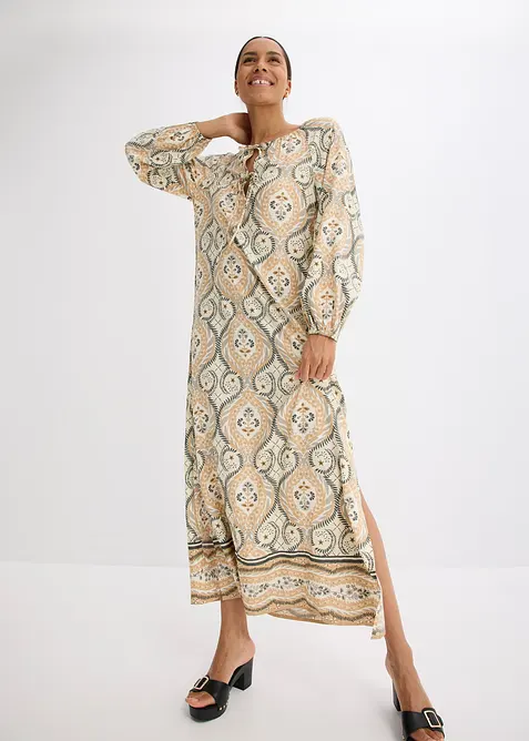 Robe caftan imprimée en viscose fluide, bonprix