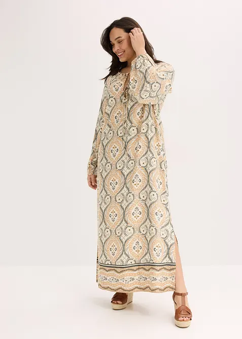 Robe caftan imprimée en viscose fluide, bonprix