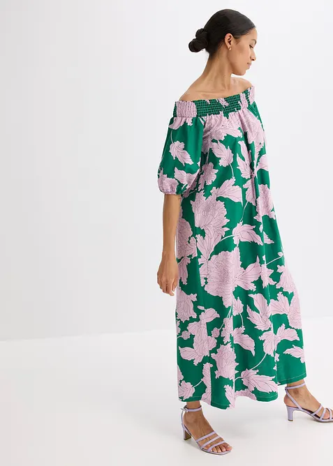 Robe col Bardot 100% coton, bonprix