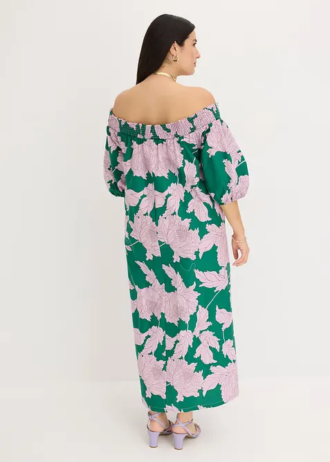 Robe col Bardot 100% coton, bonprix