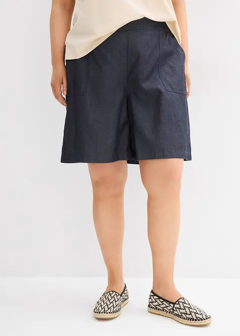 Short à taille élastiquée, avec du lin rafraîchissant, bonprix