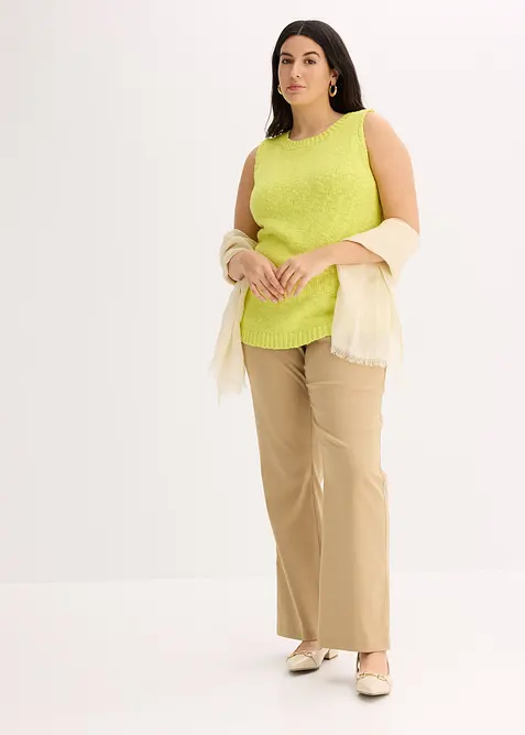 Top en maille coton texturée, bonprix