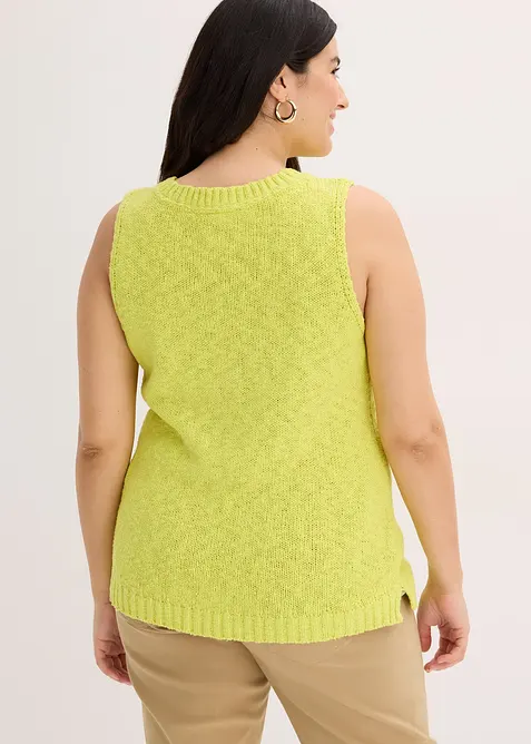 Top en maille coton texturée, bonprix