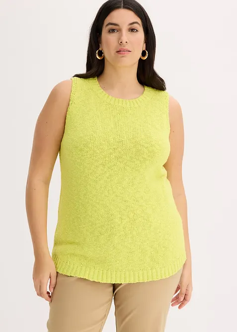 Top en maille coton texturée, bonprix