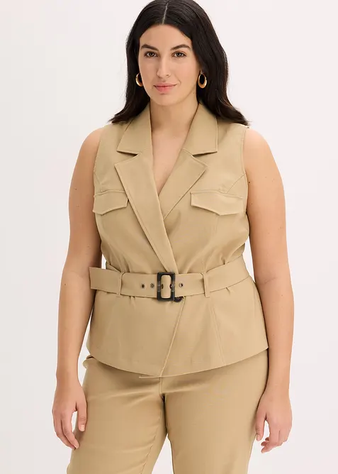 Gilet sans manches avec ceinture, bonprix