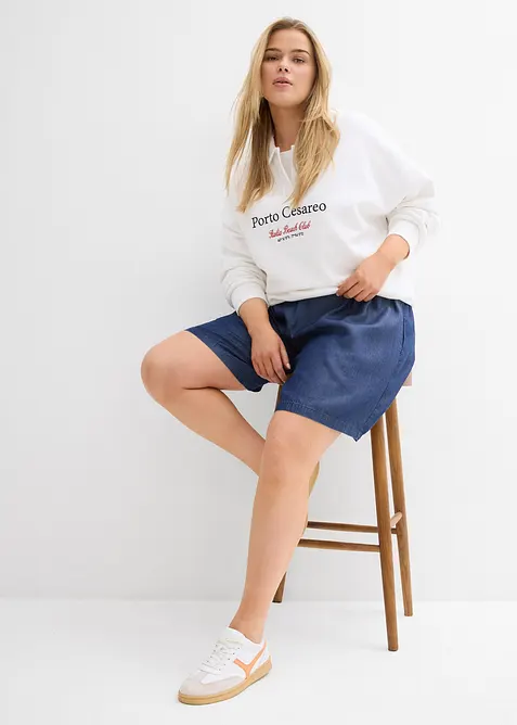 Short à taille élastiquée et smockée, bonprix