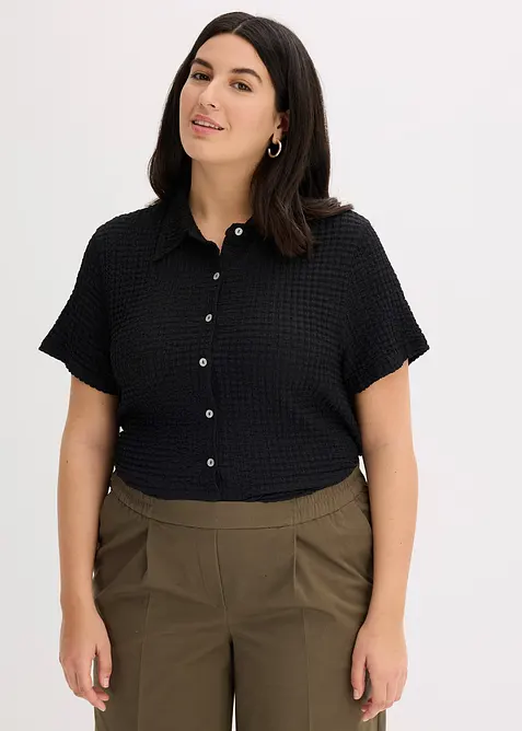Chemisier en jersey texturé, bonprix