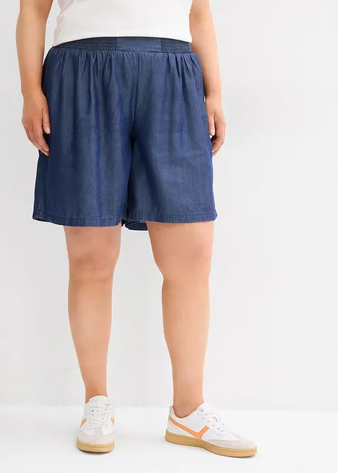 Short à taille élastiquée et smockée, bonprix