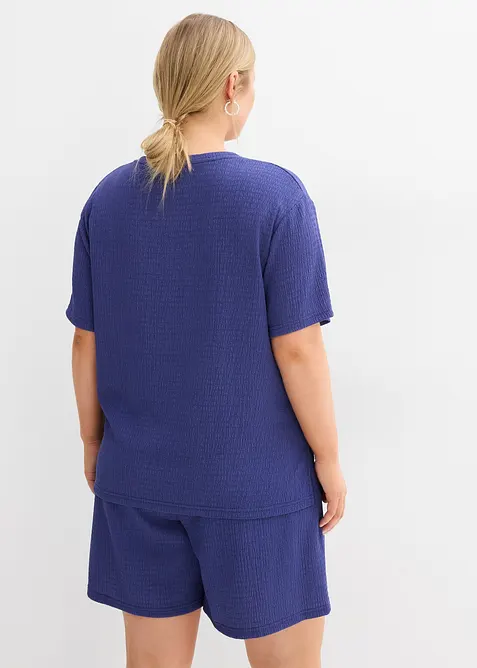 T-shirt en crêpe gaufré, bonprix