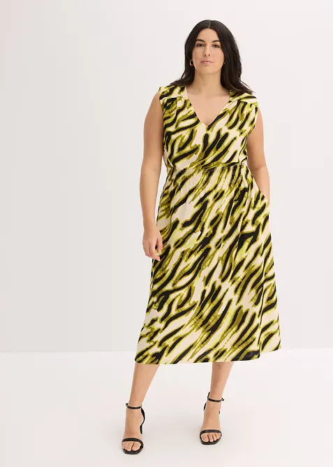 Robe en jersey à taille smockée, bonprix