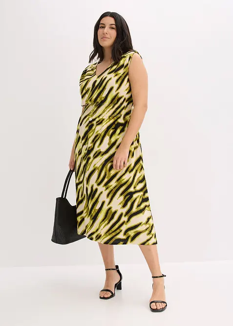 Robe en jersey à taille smockée, bonprix