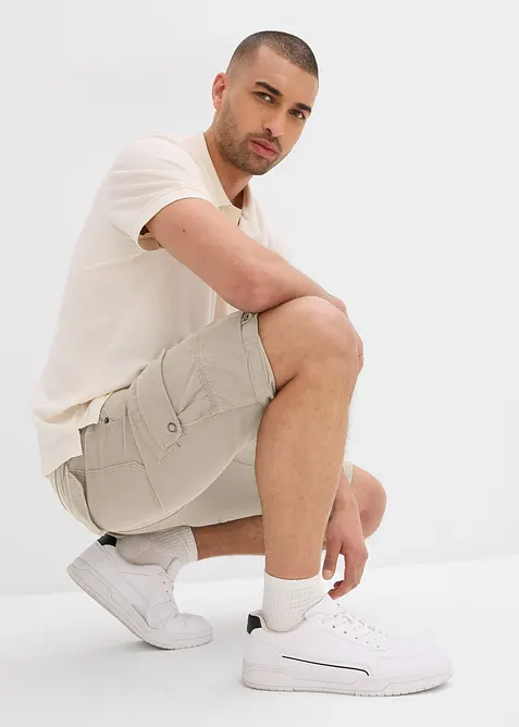 Bermuda cargo 100% coton, Regular, bonprix