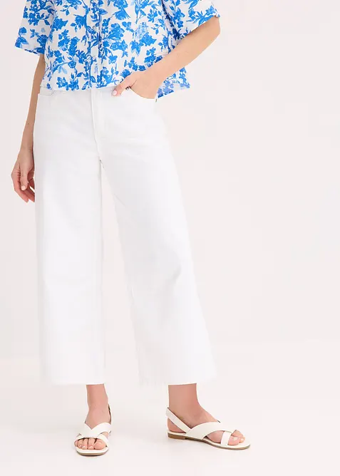 Jupe-culotte en coton mélangé extensible, bonprix