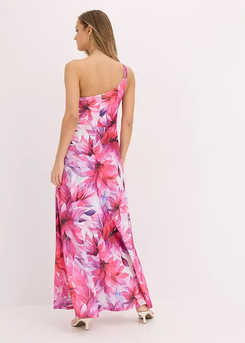 Robe une épaule en crêpe texturé, bonprix