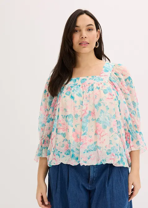Blouse à base effet boule, bonprix
