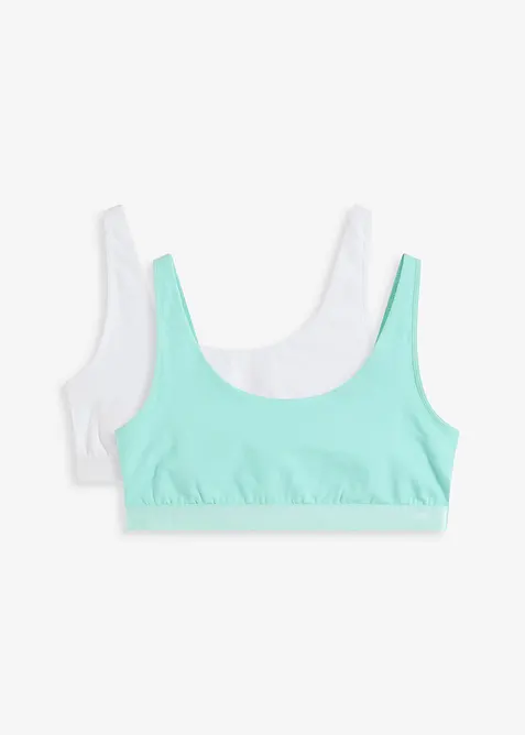 Lot de 2 brassières en coton, bonprix