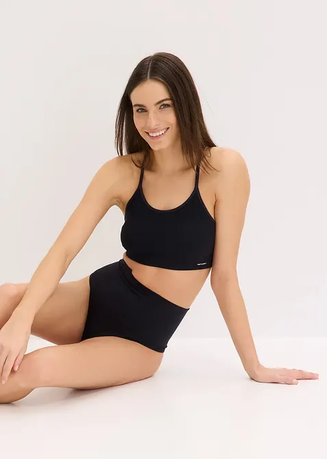 Lot de 2 strings sculptants sans coutures, maintien l&eacute;ger, bonprix