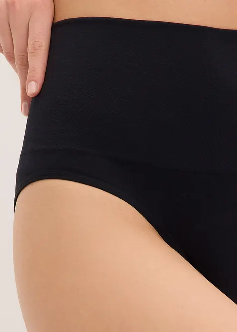 Lot de 2 slips sculptants sans coutures, maintien modéré, bonprix