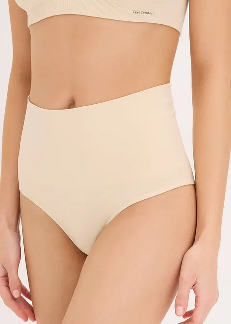 Lot de 2 slips sculptants sans coutures, maintien modéré, bonprix