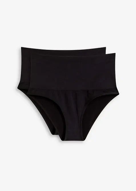 Lot de 2 slips sculptants sans coutures, maintien modéré, bonprix