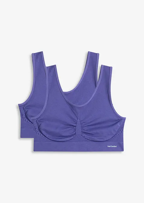 Lot de 2 brassières sans couture Feel Comfort, bonprix