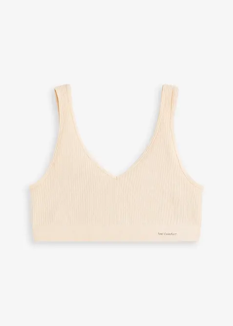 Brassière côtelée sans couture Feel Comfort, bonprix