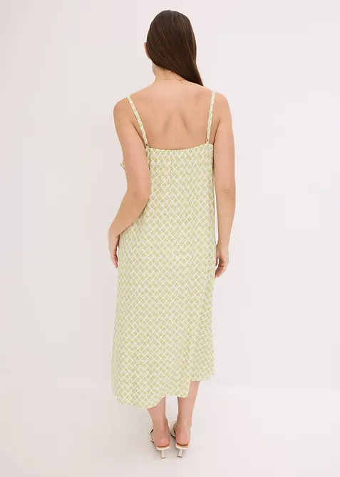 Robe midi à encolure volantée, bonprix