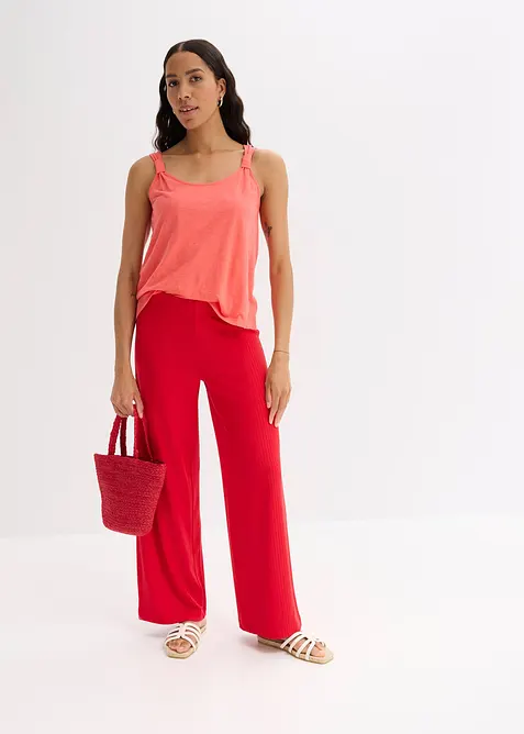 Pantalon palazzo &agrave; taille &eacute;lastiqu&eacute;e, bonprix