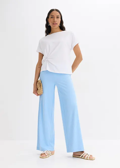 Pantalon palazzo à taille élastiquée, bonprix