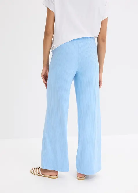Pantalon palazzo à taille élastiquée, bonprix
