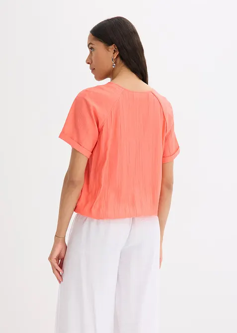 Blouse manches courtes en viscose mélangée, bonprix