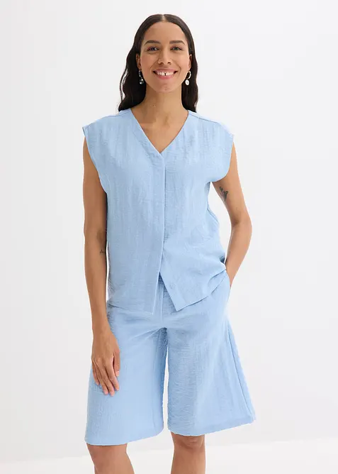 Chemisier sans manches en viscose m&eacute;lang&eacute;e, bonprix