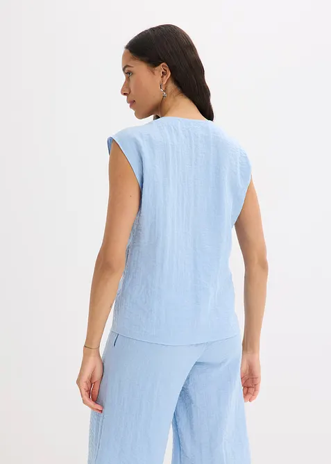 Chemisier sans manches en viscose m&eacute;lang&eacute;e, bonprix