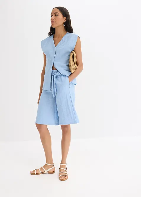 Bermuda fluide en viscose mélangée, taille élastiquée, bonprix